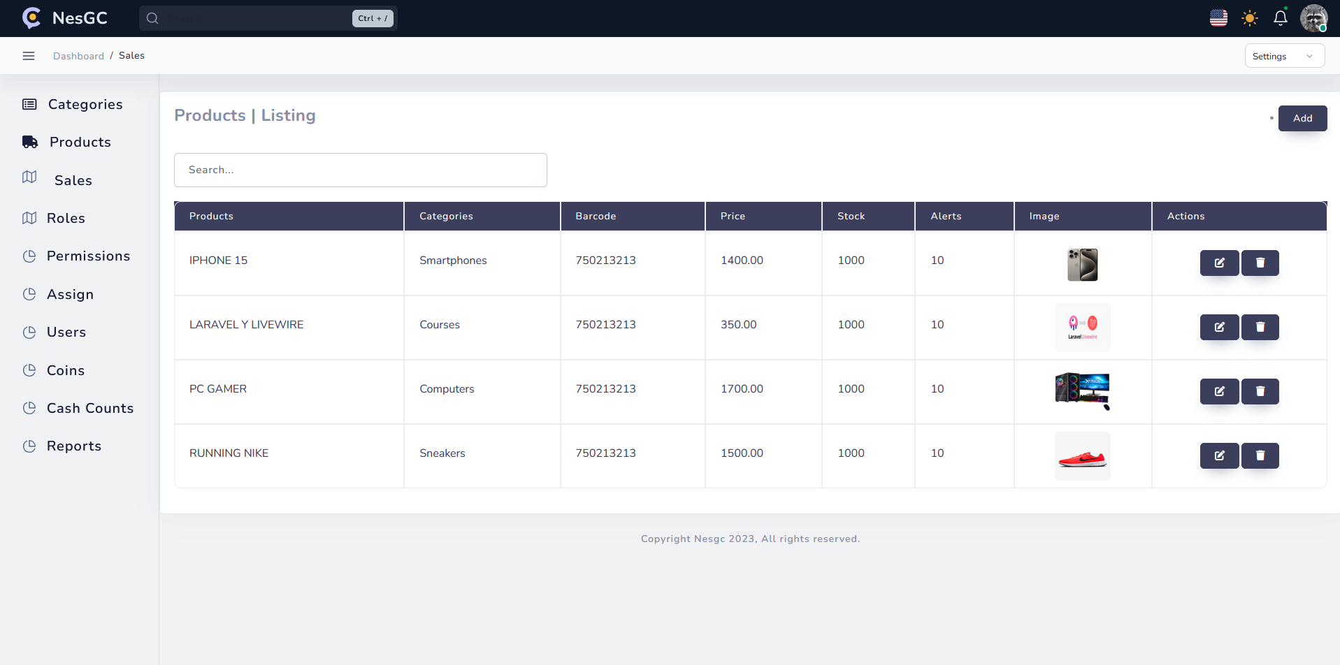 Point of sale system